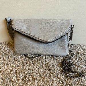 Silver Clutch with Chain